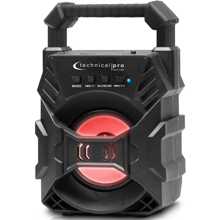 (2 Qty) Technical Pro Portable Rechargeable Compact Bluetooth Speaker with LED/USB/FM/TFLightweightPerfect for Image 3