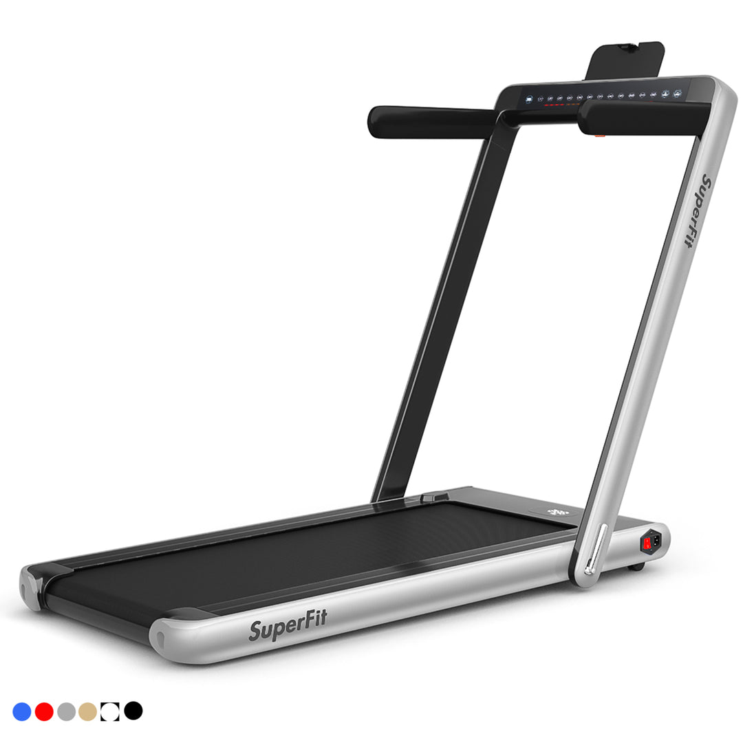 2 in 1 Folding Treadmill 2.25HP Running Machine w/ Dual Display Image 3
