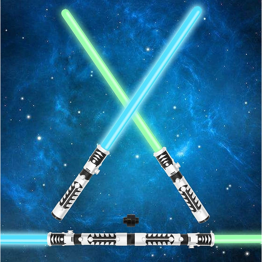 Light Up Saber 2-in-1 LED FX Dual Light Swords Set with Sound Motion Sensitive Image 1