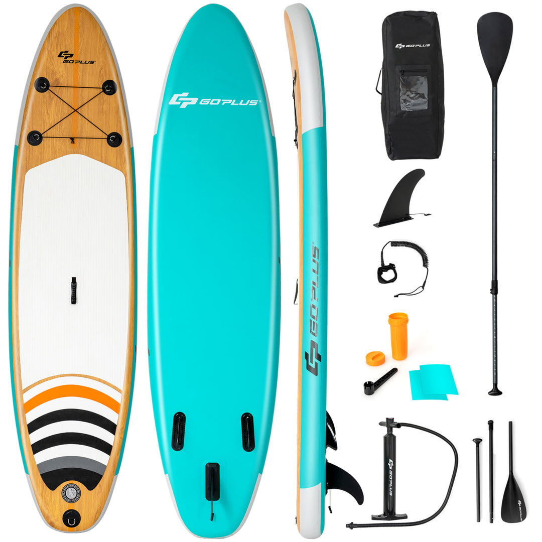 11 Inflatable Stand Up Paddle Surfboard W/Bag Aluminum Paddle Pump Image 1