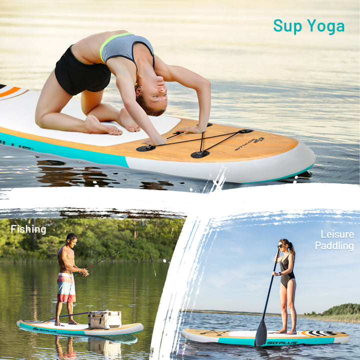 11 Inflatable Stand Up Paddle Surfboard W/Bag Aluminum Paddle Pump Image 6
