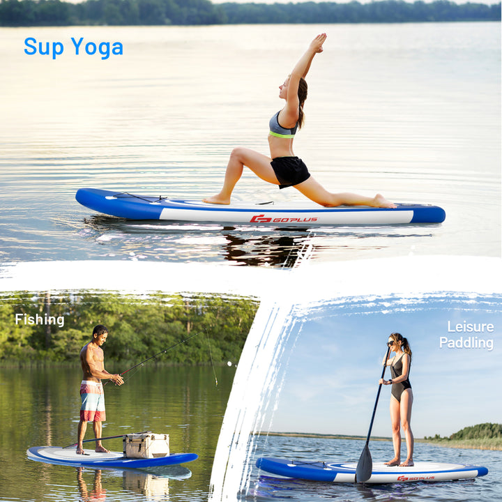 10 Inflatable Stand Up Paddle Surfboard W/Bag Aluminum Paddle Pump Image 6