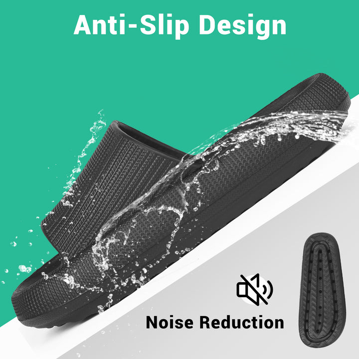 Cloud Slides Sandals Pillow Slippers for Women Men Unisex Quick Drying Anti-skid Extra Thick Foam Open Toe Indoor and Image 3