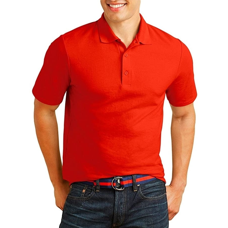 2-Pack: Mens Gildan Premium Cotton Polos Image 1