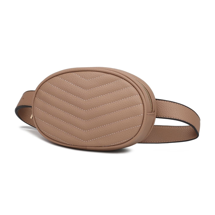 MKF Collection Fatima Quilted Chevron Womens Belt Handbag by Mia K. Image 2