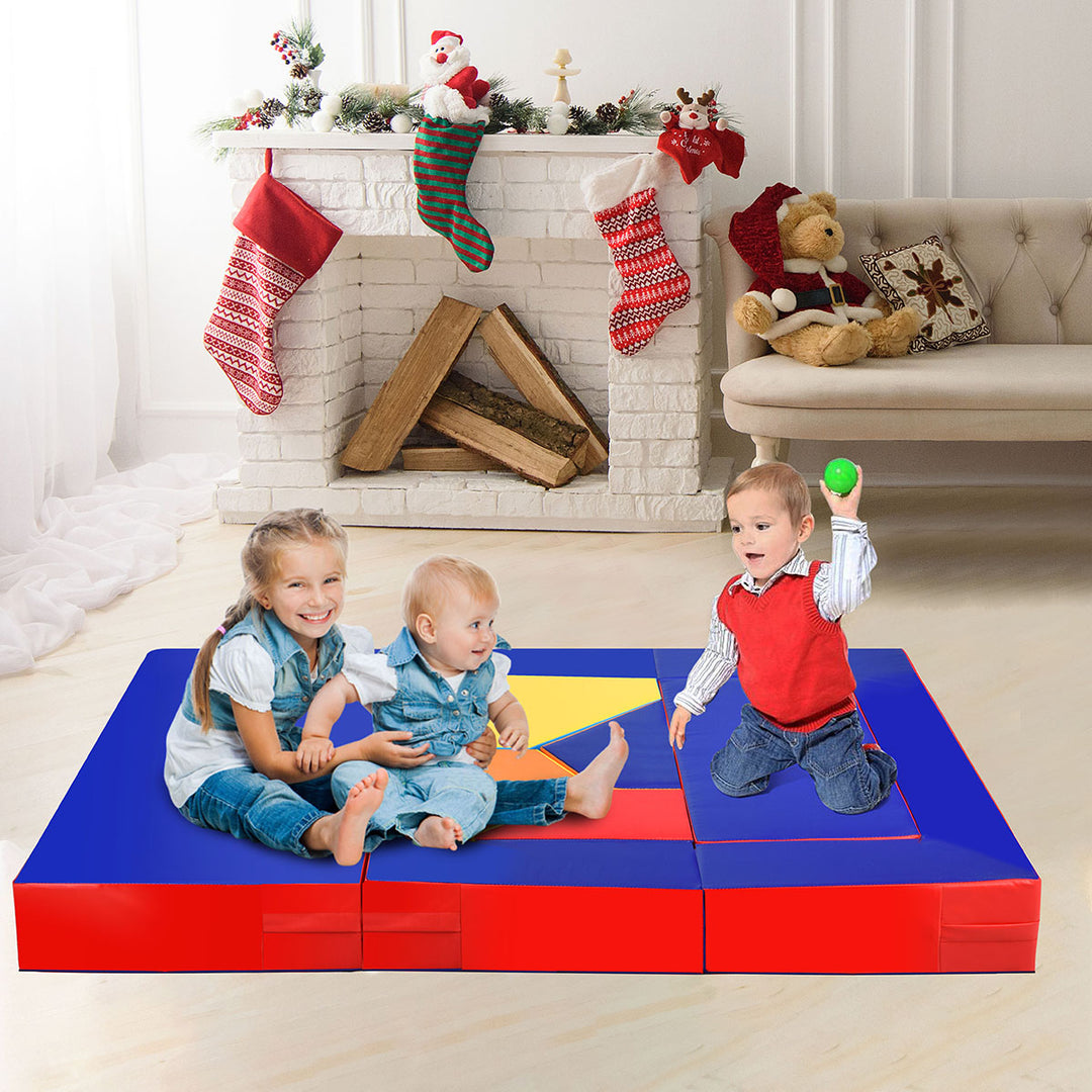 4-in-1 Crawl Climb Foam Shapes Playset Softzone Toy Toddler Preschoolers Kids Image 4