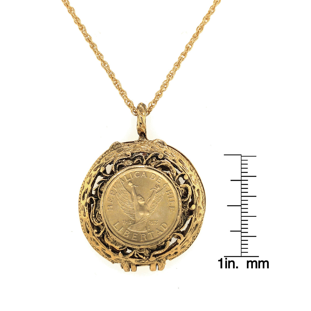 Mustard Seed Locket Angel Coin Pendant Image 4