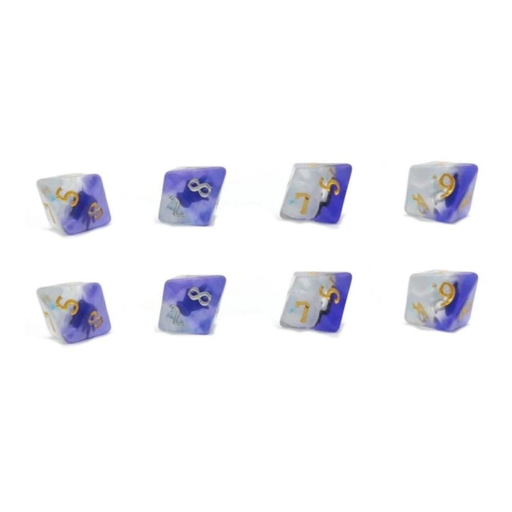 Sirius Healing Hands D8 Dice Set 8pc Blue Semi-Translucent DandD Roleplay Accessory Image 2