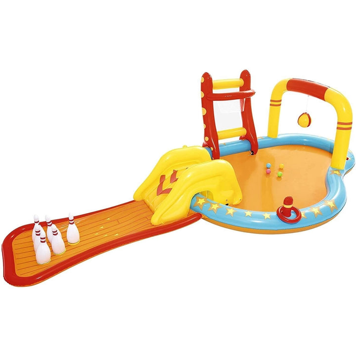 Kids Inflatable 14 Pool Lil Champ Play Center Slide Sprinkler Outdoor Fun Bestway Image 2