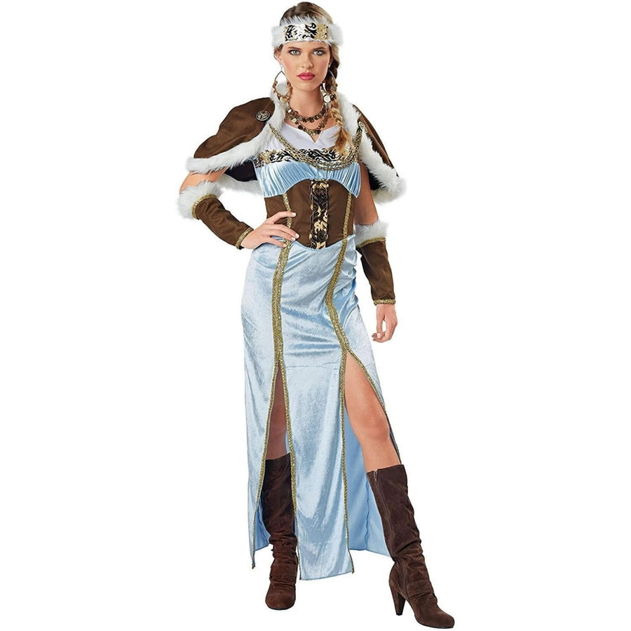 Viking Warrior Princess Womens size M 8/10 Costume Dress Capelet Seasons Image 1