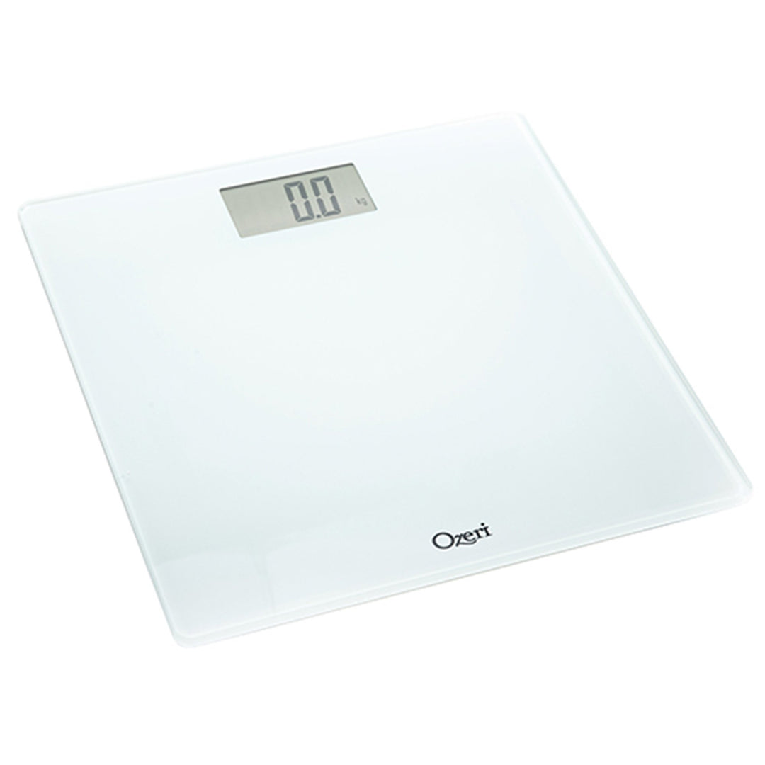 Ozeri Precision Body Weight Scale (440 lbs Step-on Bath Scale) in Tempered Glass Image 1