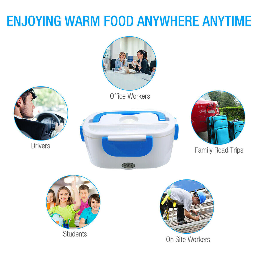 12V Portable Car Electric Heating Lunch Box Food Heater Bento Warmer Container Image 1