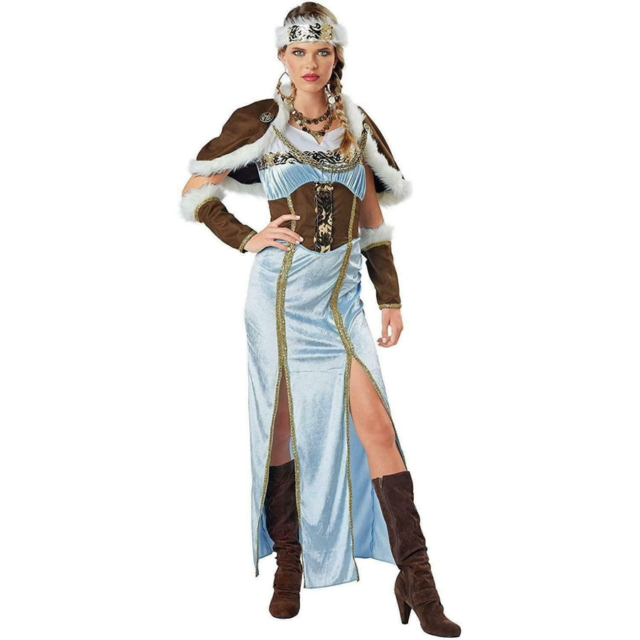 Viking Warrior Princess Womens size S 4/6 Costume Capelet Pagan Dress Seasons Image 1