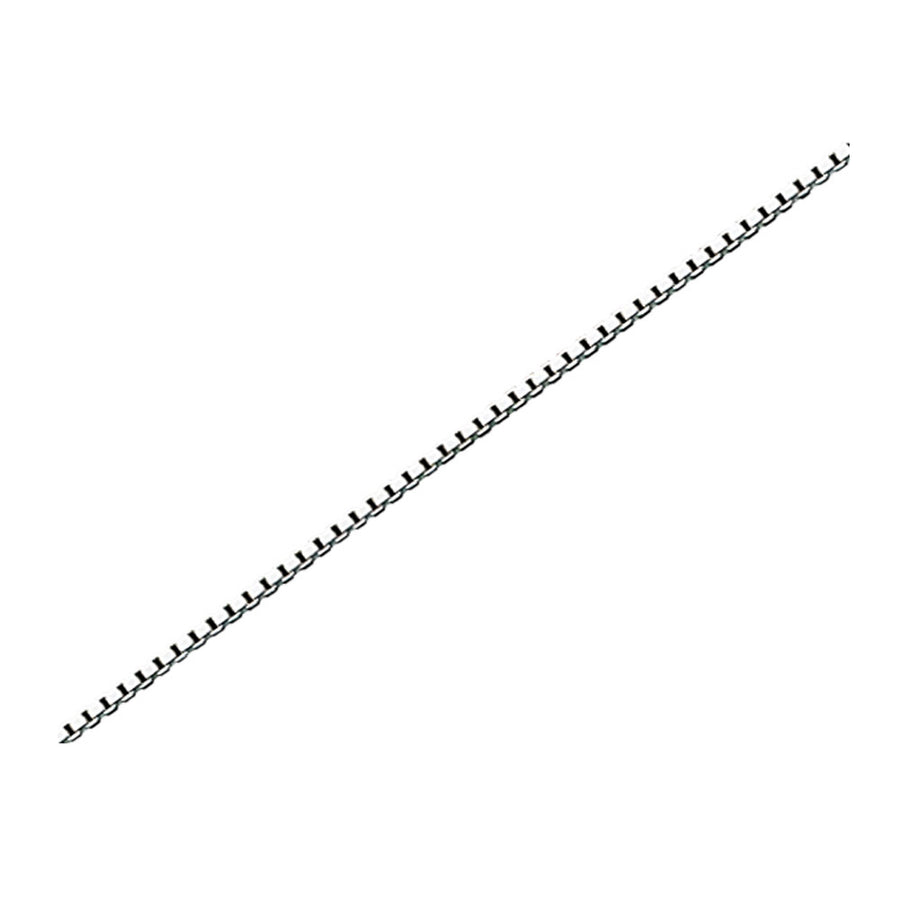 Box Chain Necklace in Sterling Silver 8 Inches (1.5mm) Image 1