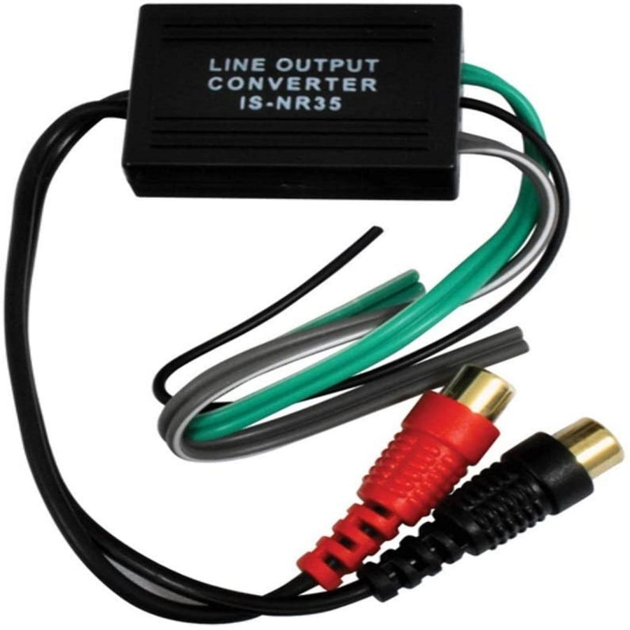 RCA Hi/Low 2 Channel to Speaker Wire Line Out Adapter Converter AV Installation Image 1