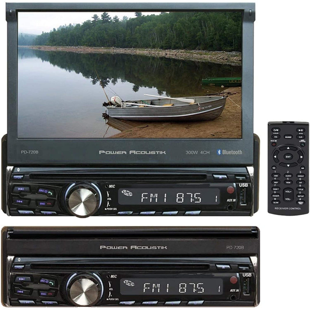 Power Acoustik PD-720B Single DIN with 7-inch Motorized LCD TouchscreenDVDCD/MP3 Car Stereo with Bluetooth Image 1