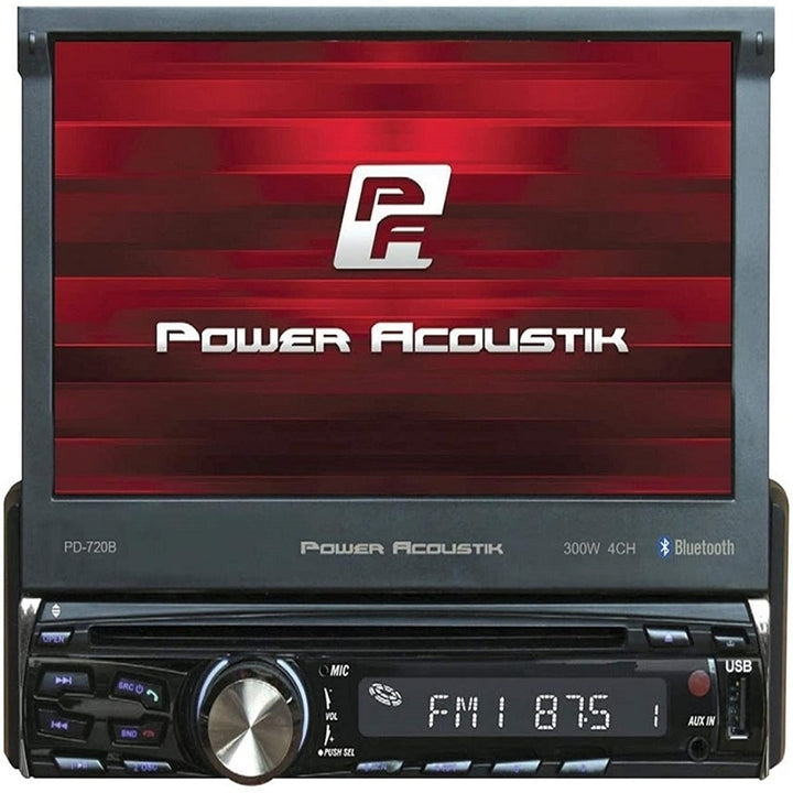 Power Acoustik PD-720B Single DIN with 7-inch Motorized LCD TouchscreenDVDCD/MP3 Car Stereo with Bluetooth Image 2