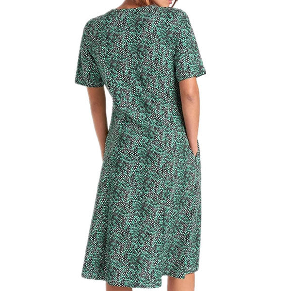 Summer Pockets Midi Dress Women Short Sleeve Dresses Image 7