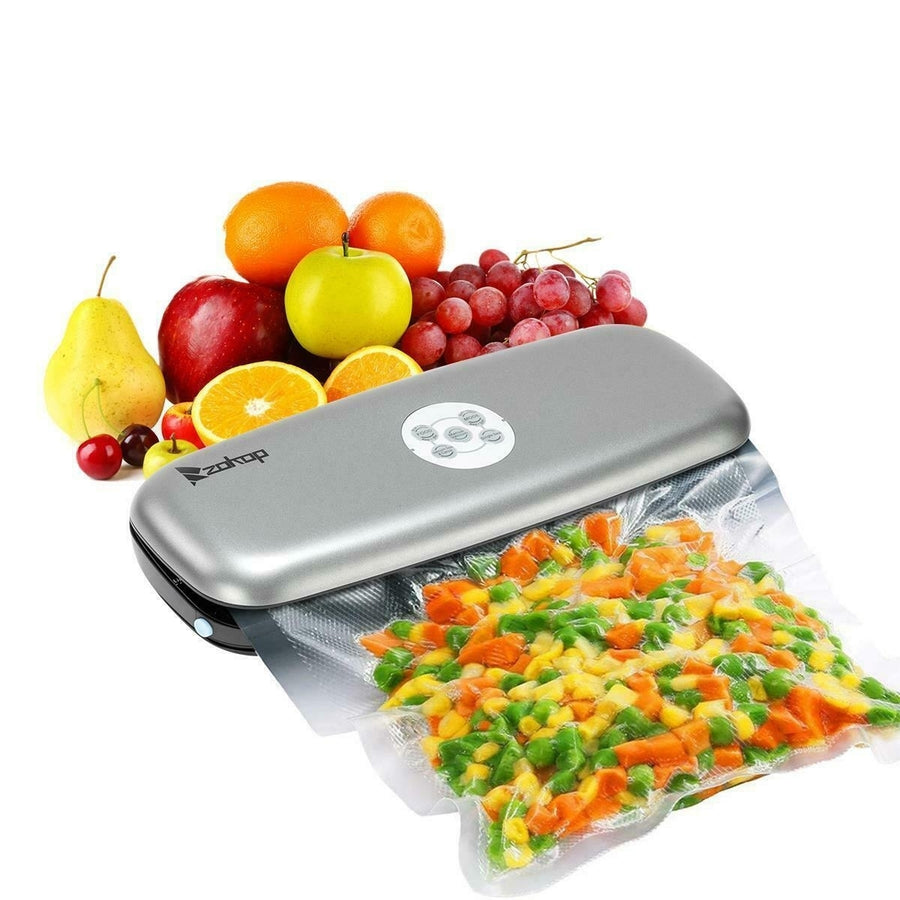 Commercial Food Saver Vacuum Sealer Machine Cutter + 5 Bags Sealing System Fresh Image 1