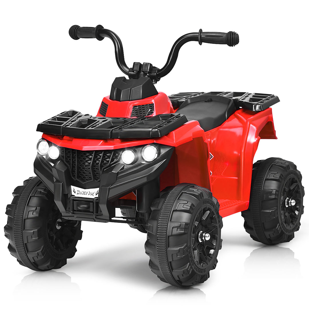 6V Battery Powered Kids Ride On ATV 4-Wheeler Quad w/ MP3 and LED Headlight Red Image 1