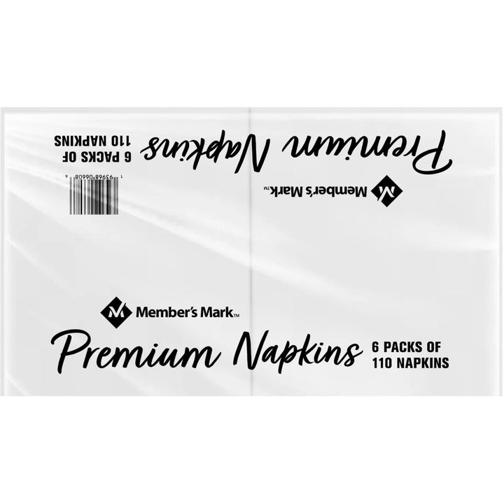 Members Mark Premium White 2-Ply Napkins 13" x 12.7" (660 Count) Image 4