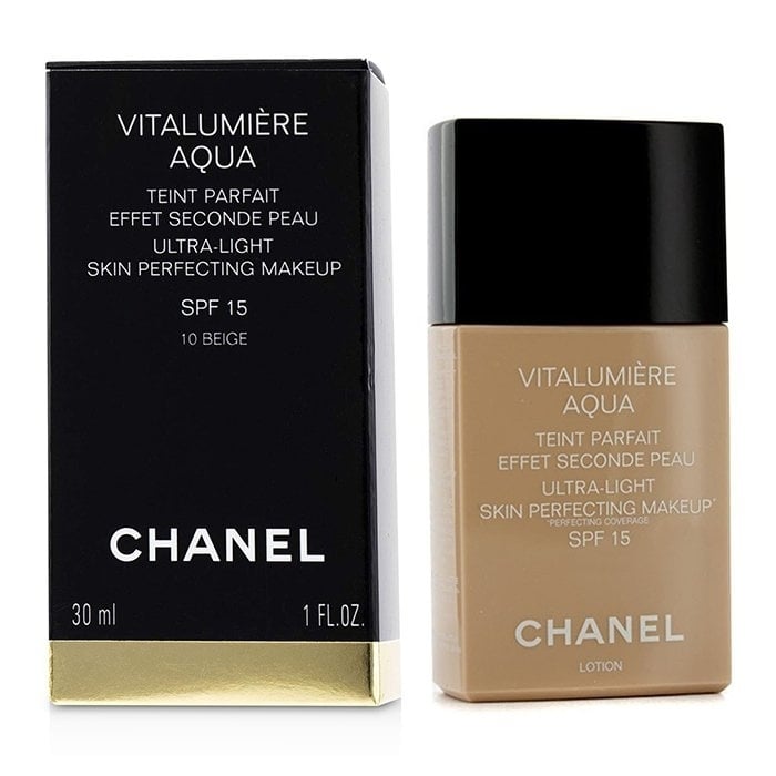 Chanel - Vitalumiere Aqua Ultra Light Skin Perfecting Make Up SPF15 - 10 Beige(30ml/1oz) Image 2