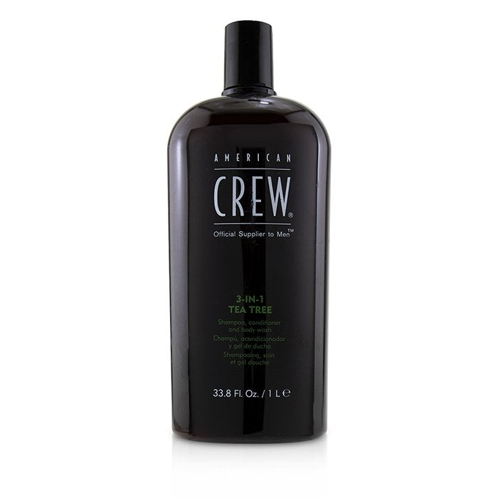 American Crew - Men 3-IN-1 Tea Tree Shampoo, Conditioner and Body Wash(1000ml/33.8oz) Image 1