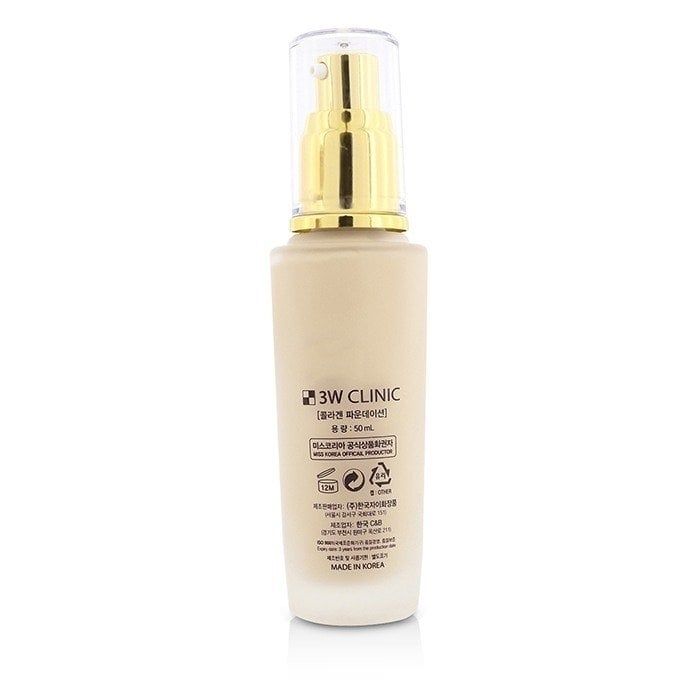 3W Clinic - Collagen Foundation -  21 (Transparent Beige)(50ml/1.67oz) Image 3