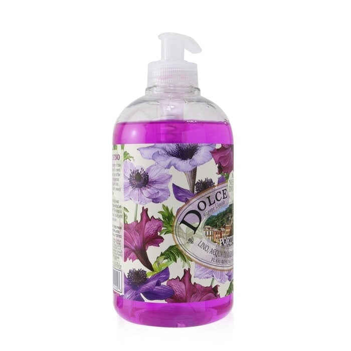 Dolce Vivere Vegan Liquid Soap - Portofino -FlaxRose Water and Marine Lily - 500ml/16.9oz Image 2