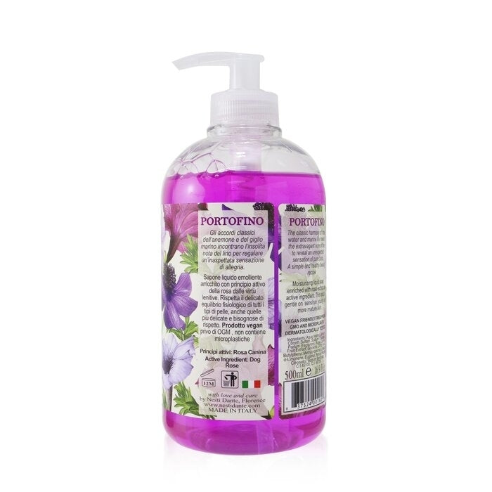 Dolce Vivere Vegan Liquid Soap - Portofino -FlaxRose Water and Marine Lily - 500ml/16.9oz Image 3
