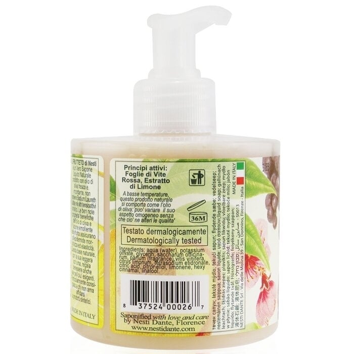 Natural Liquid Soap - Il Frutteto Liquid Soap - 300ml/10.2oz Image 3