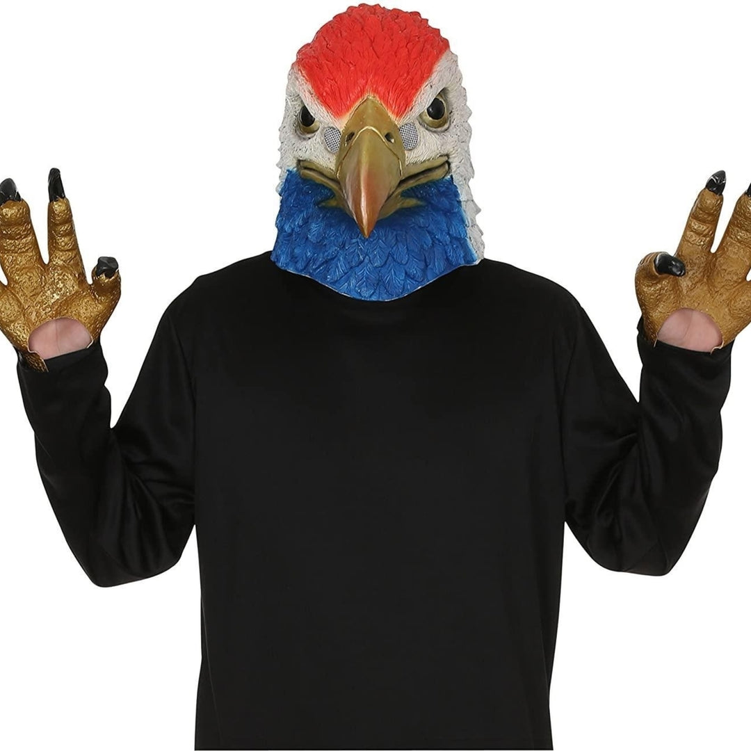 Patriotic USA American Eagle Mask with Hands Costume Political Events Seasons Image 2