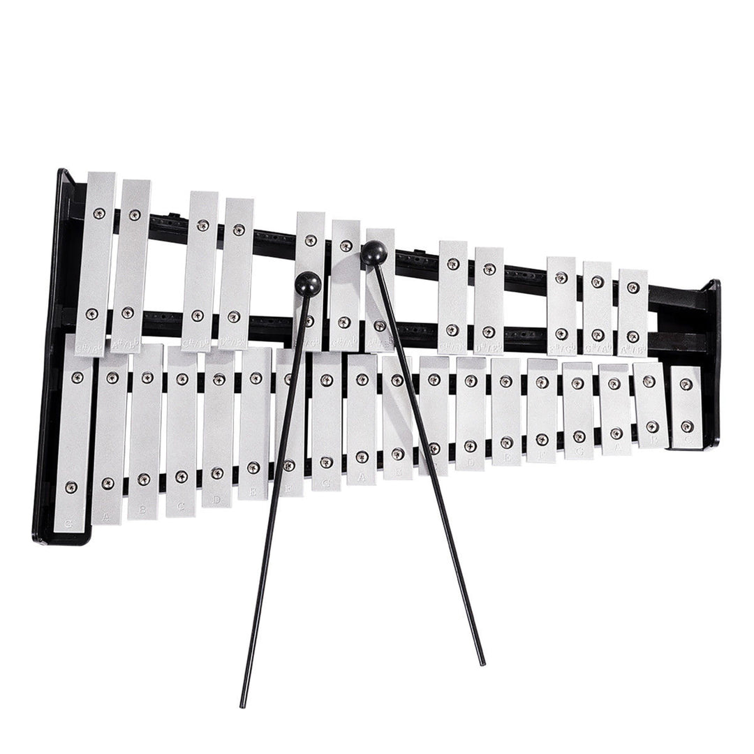 Percussion Glockenspiel Bell Kit 30 Notes w/ Practice Pad +Mallets+Sticks+Stand Image 6