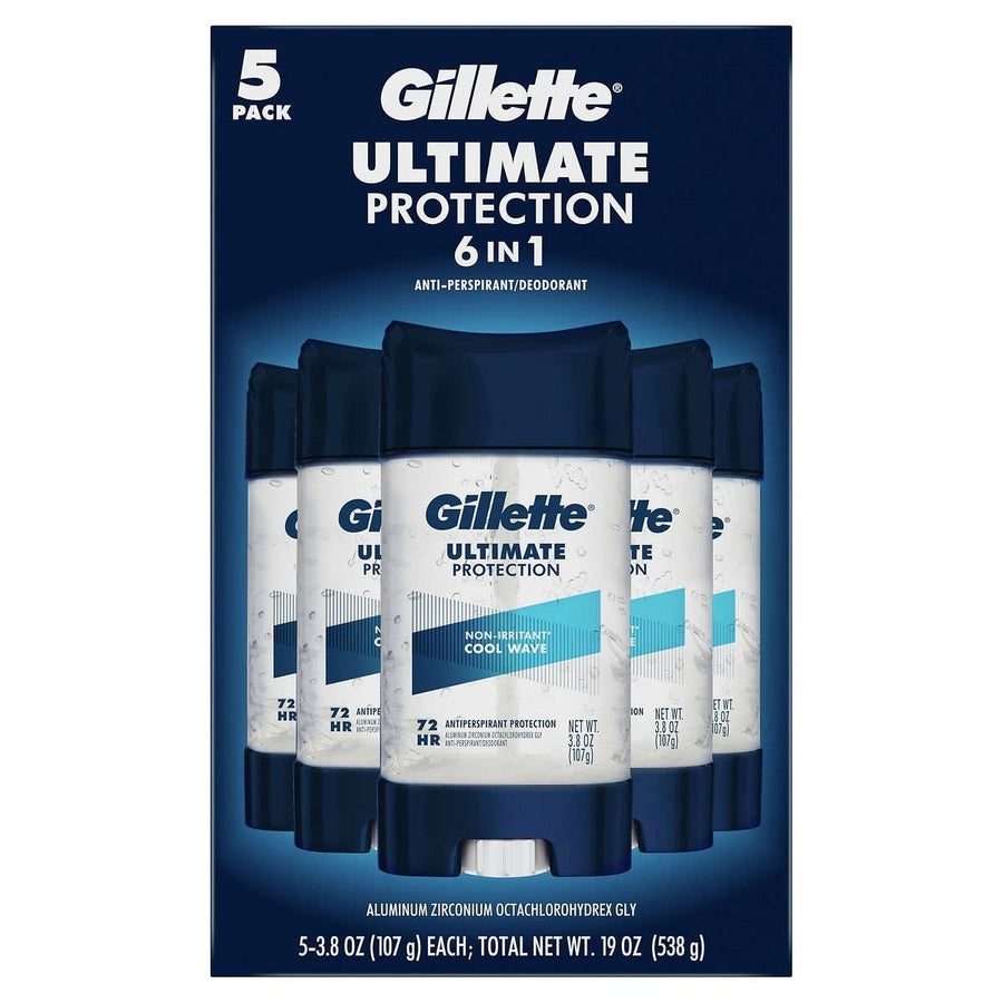 Gillette Ultimate Protection 6-in-1 Antiperspirant3.8 Ounce (Pack of 5) Image 1