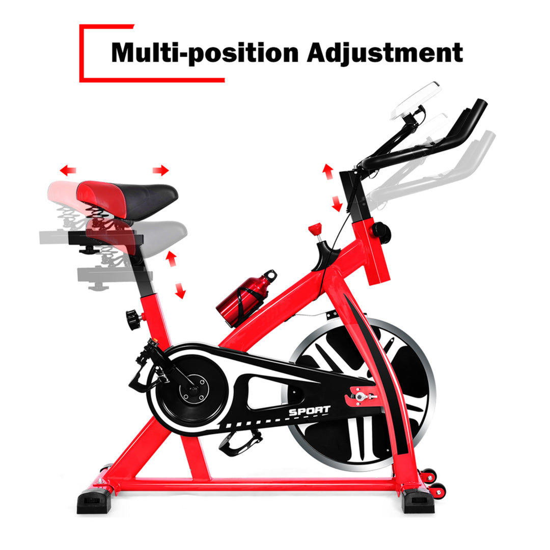 Exercise Bike Stationary Cycling Bicycle Cardio w/ Adjustable Resistance Image 7
