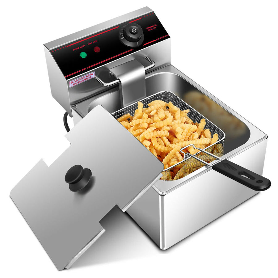 1700W Deep Fryer Electric Commercial Tabletop Restaurant Frying w/ Basket Scoop Image 1