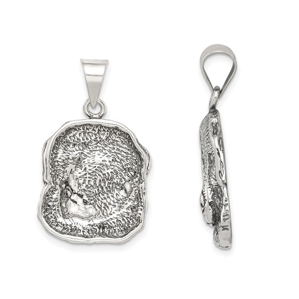 Sterling Silver Antiqued Retriever Pendant Necklace with Chain Image 2