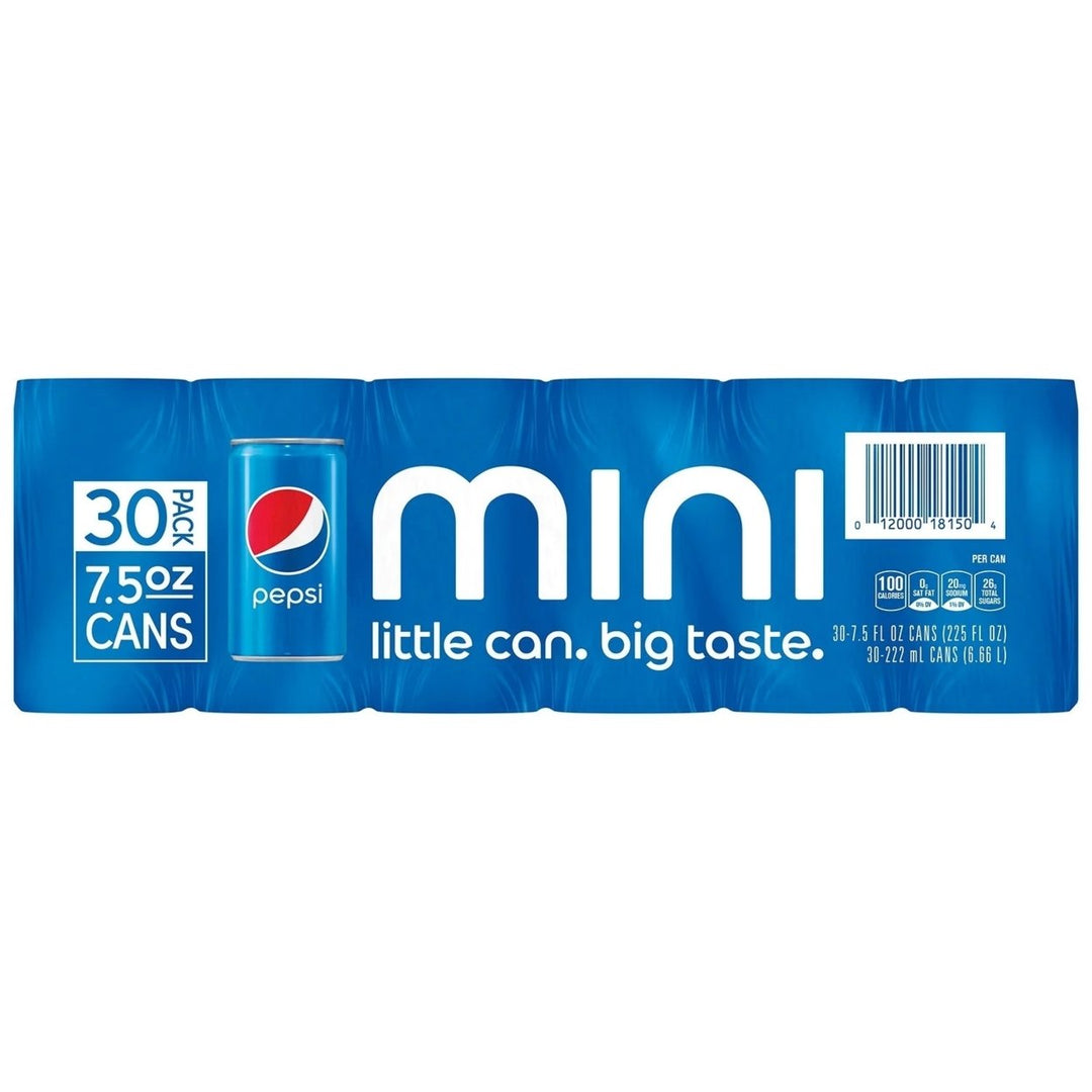 Pepsi Mini Cans 7.5 Fluid Ounce (30 Count) Image 1