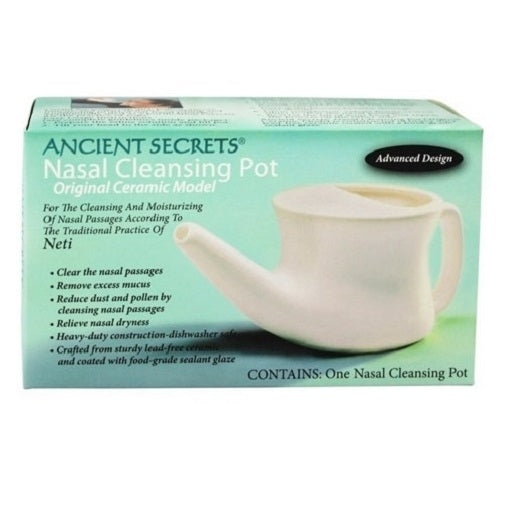Ancient Secrets Neti Nasal Cleansing Pot Image 1