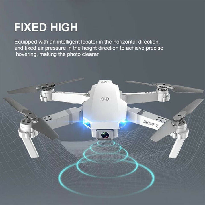 FPV Wifi RC Drone Wide Angle HD 4K Camera Foldable Quadcopter Selfie + 3 Battery Image 1