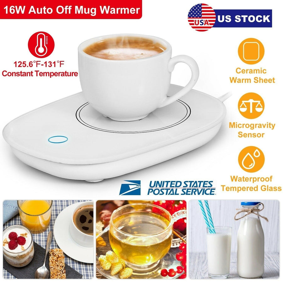 Smart Electric Coffee Cup Mug Warmer Tea Milk Drink Heater Pad Auto Shut Off Image 1