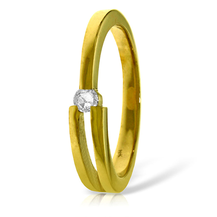 0.10ct Genuine Diamond Ring in 14k Solid Gold - Size 5.5 Image 1