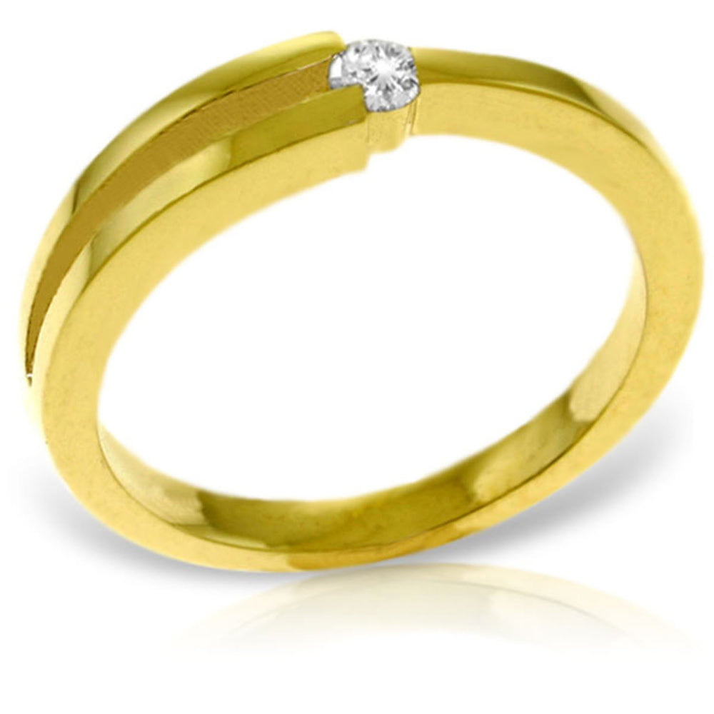 0.10ct Genuine Diamond Ring in 14k Solid Gold - Size 5.5 Image 2
