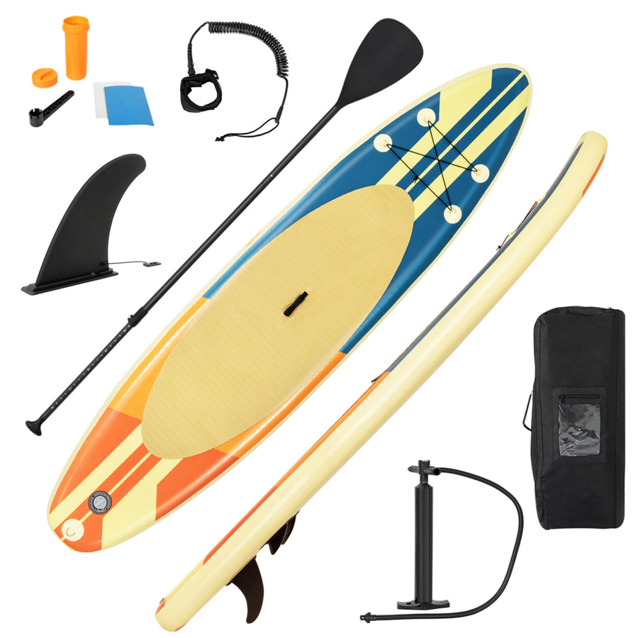 10ft Inflatable Stand-Up Paddle Board Non-Slip Deck Surfboard w/ Hand Pump Image 1