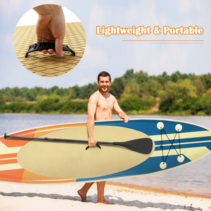 10ft Inflatable Stand-Up Paddle Board Non-Slip Deck Surfboard w/ Hand Pump Image 9