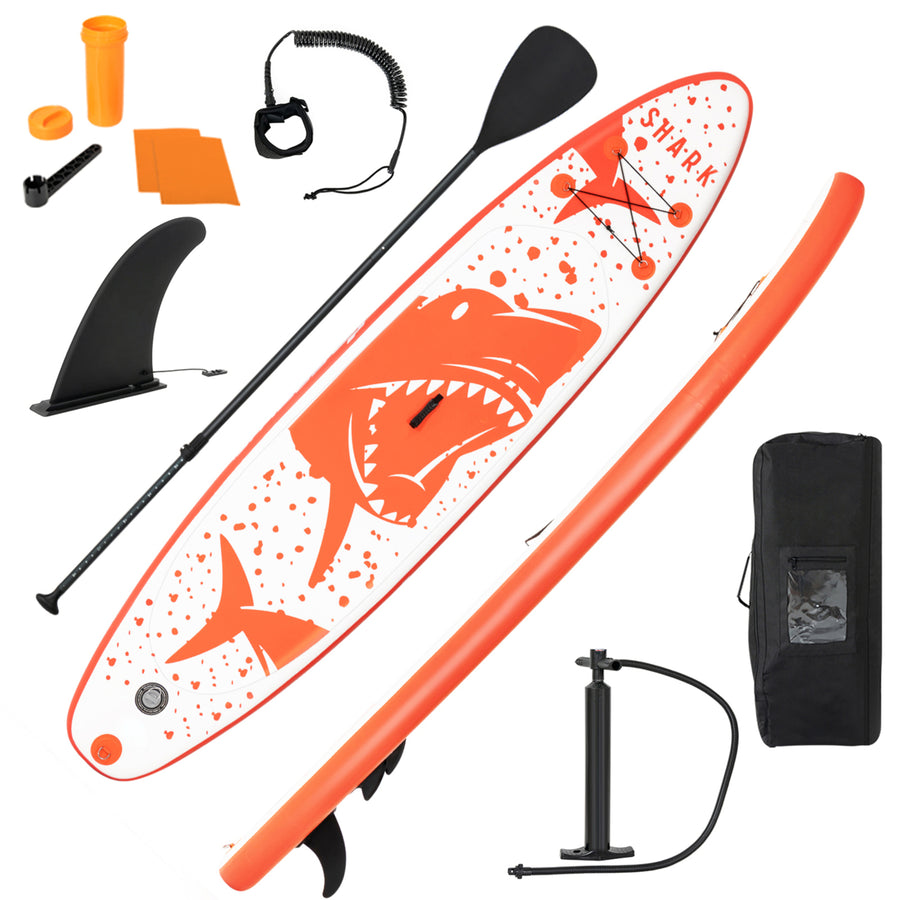 10 Inflatable Stand-Up Paddle Board Non-Slip Deck Surfboard w/ Hand Pump Image 1