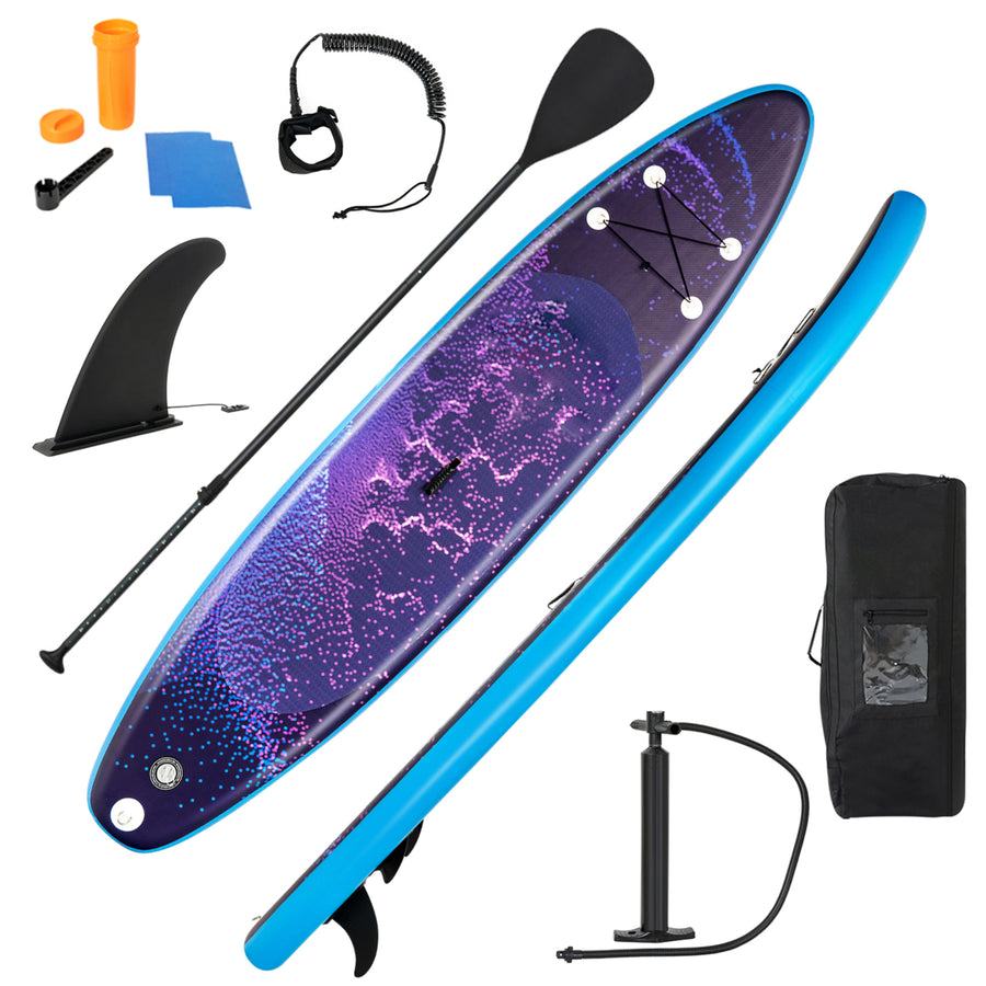 11 ft Inflatable Stand-Up Paddle Board Non-Slip Deck Surfboard w/ Hand Pump Image 1