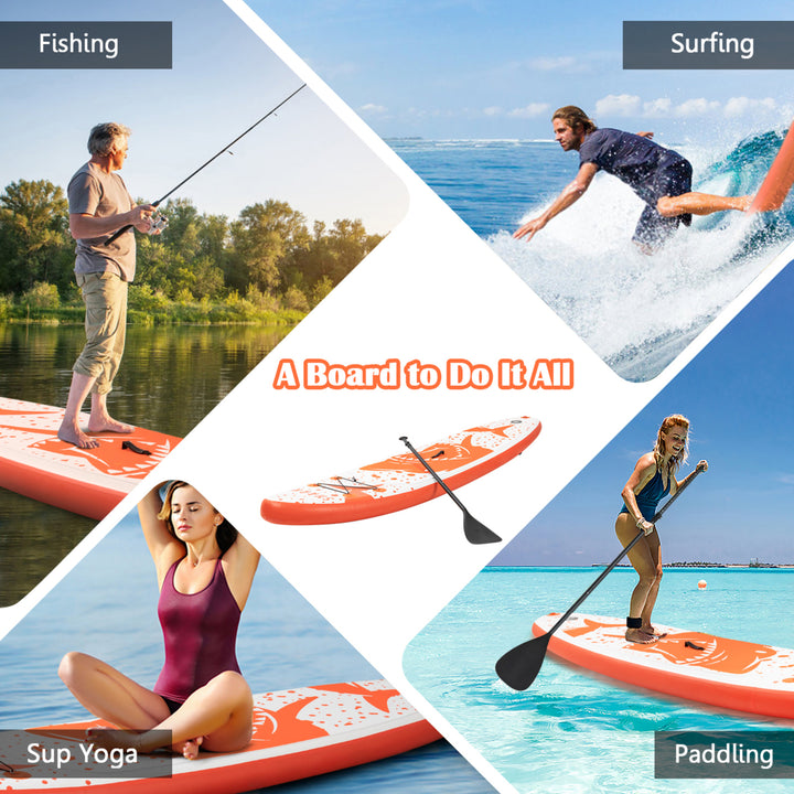 10 Inflatable Stand-Up Paddle Board Non-Slip Deck Surfboard w/ Hand Pump Image 4