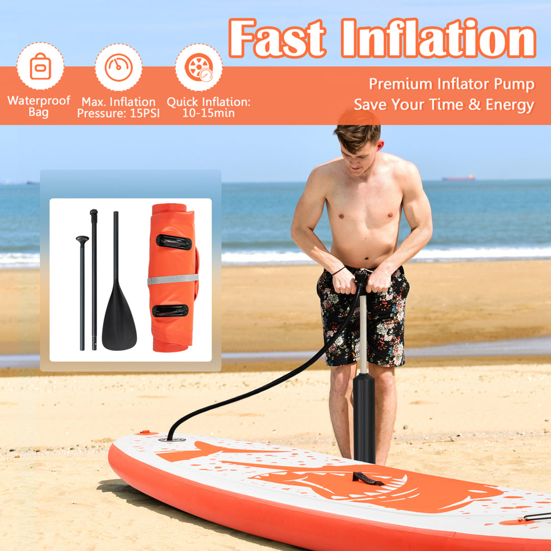 11 Inflatable Stand-Up Paddle Board Non-Slip Deck Surfboard w/ Hand Pump Image 4