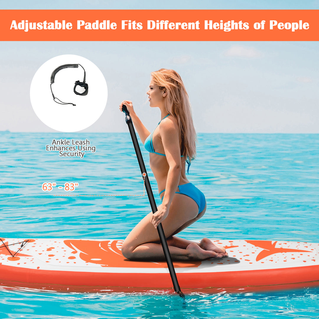 10 Inflatable Stand-Up Paddle Board Non-Slip Deck Surfboard w/ Hand Pump Image 7
